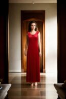 Womens A-Line Red Dress with Back Opening - Elegant and Stylish