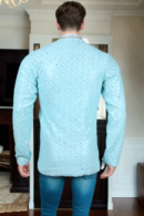 Celeste Georgette Jacket with Standing Collar - Elegant & Stylish Outerwear for Men