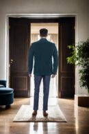 Dark Green Velvet Blazer with Shawl Collar - Perfect for Weddings & Formal Events