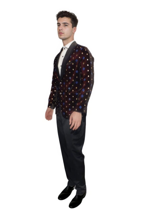 Dark Maroon Velvet Blazer with Sequin and Zari Detailing ? Perfect for Weddings & Festive Events - Image 4