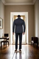 Luxurious Classic Black Suit with Notch Lapel Collar, Full Sleeves & Plain Trouser - Perfect for Formal & Elegant Occasions