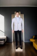 Off-White Denim Blazer with Ivory Edge - Sophisticated Yet Casual Style for Every Occasion