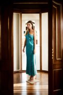 Verdant Elegance One-Shoulder Stunner - Sophisticated Evening Gown