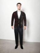 Dark Maroon Velvet Blazer with Sequin and Zari Detailing ? Perfect for Weddings & Festive Events