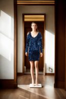 Luxurious Short Bodycon Sequin Dress with Full Cold Shoulder Sleeves - Perfect for Cocktail & Evening Events