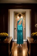 Verdant Elegance One-Shoulder Stunner - Sophisticated Evening Gown