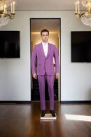 Luxurious Royal Purple Notch Lapel Suit - Perfect for Weddings & Formal Occasions