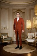 Elegant Cocoa Brown 3-Piece Suit - Perfect for Formal Events & Weddings