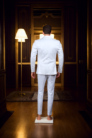 Chic White Blazer with Shawl Collar - Front Open & Full Sleeves for Elegant Style