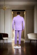 Elegant Purple 2-Piece Suit with Notch Lapel Collar - Perfect for Weddings & Formal Events