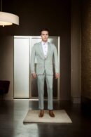 Luxurious Mint Green Mink Fabric Suit - Perfect for Weddings & Formal Occasions