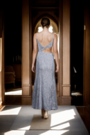 Radiant Silver Sequin Fishtail Gown - Perfect for Glamorous Evenings & Special Occasions