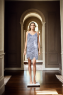 Silver Polyester Flapper Dress with Multi-Layered Tassel Sequin Fringe, Sleeveless, Spaghetti Straps & V-Neckline - Glamorous Evening Wear for Special Occasions