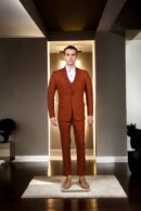 Elegant Cocoa Brown 3-Piece Suit - Perfect for Formal Events & Weddings