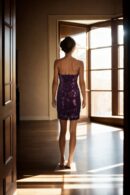 Simri Sequin Midi Dress with Strapless Neckline & Center Back Split - Glamorous Evening Wear for Special Events