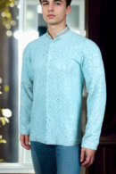 Celeste Georgette Jacket with Standing Collar - Elegant & Stylish Outerwear for Men