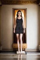 Black Short Sequin Sleeveless Dress with Round Neckline - Glamorous & Trendy Dress for Parties, Dinners & Night Out
