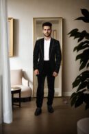 Luxurious Black Velvet Suit with Self Thread and Sequins Work - Perfect for Weddings & Formal Events