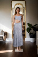 Radiant Silver Sequin Fishtail Gown - Perfect for Glamorous Evenings & Special Occasions