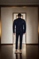 Black Mink Fabric 2-Piece Suit with Satin Shawl Collar - Luxury Formal Wear for Weddings & Special Events