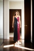 Black and Pink Sequin Bodycon Gown with Back Opening - Perfect for Glamorous Events